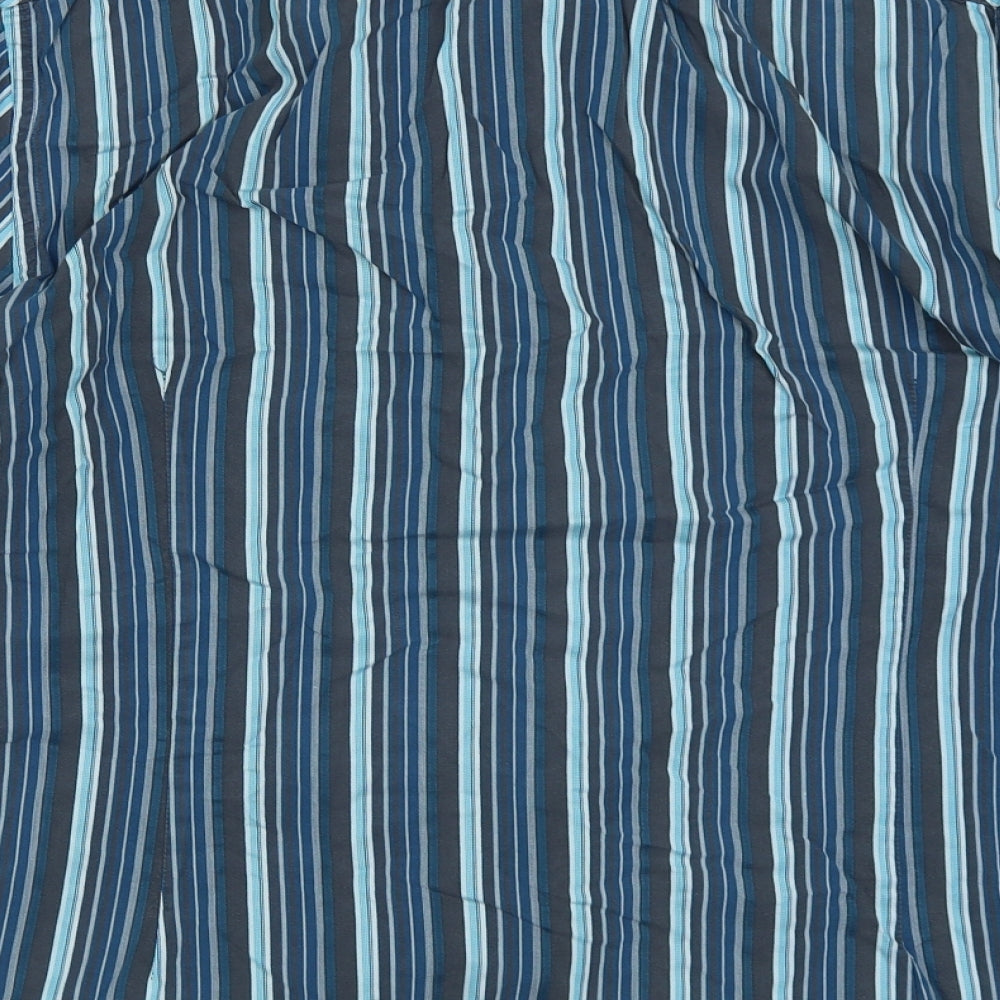 NEXT Mens Blue Striped   Button-Up Size XL