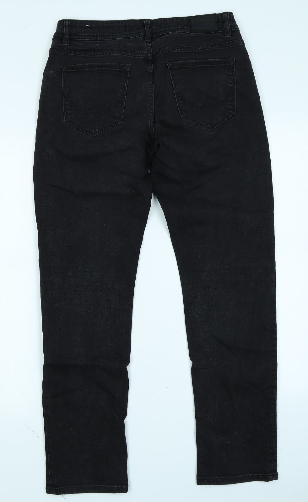 Superdry Womens Black  Denim Straight Jeans Size 30 in L30 in