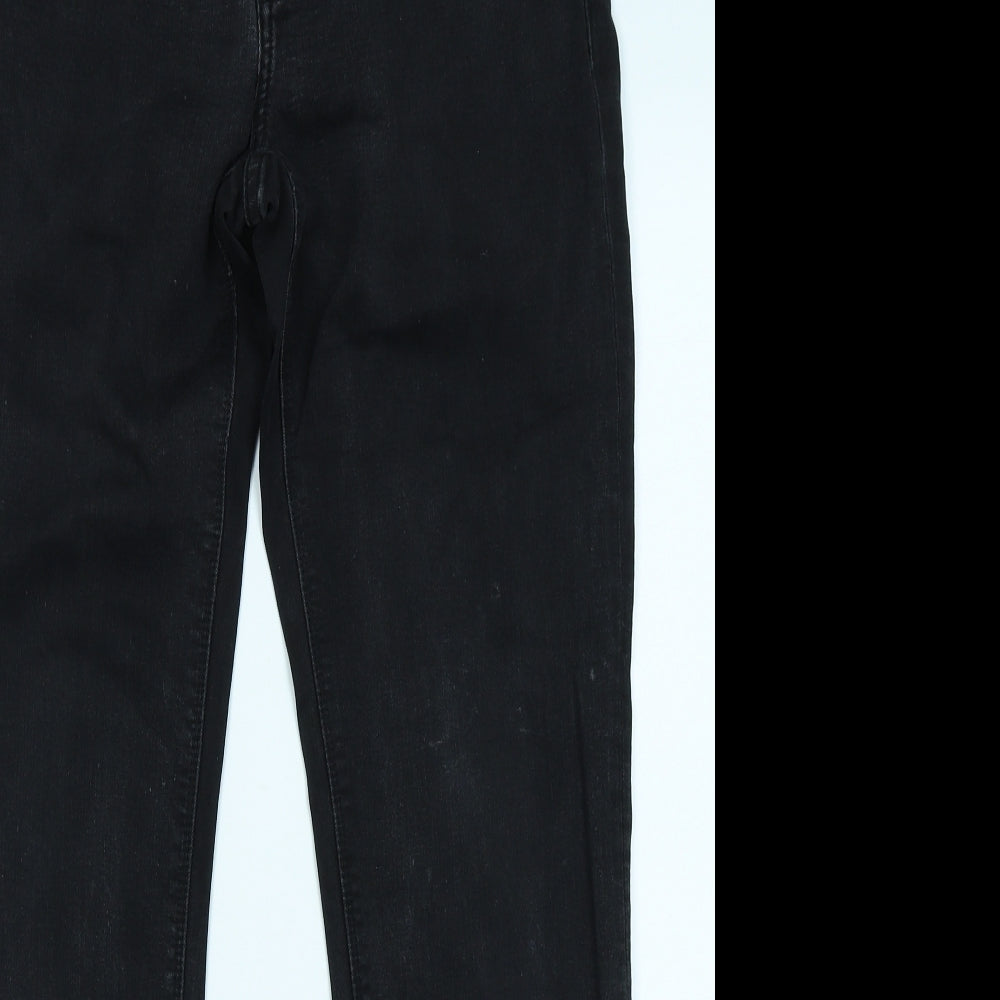 Superdry Womens Black  Denim Straight Jeans Size 30 in L30 in
