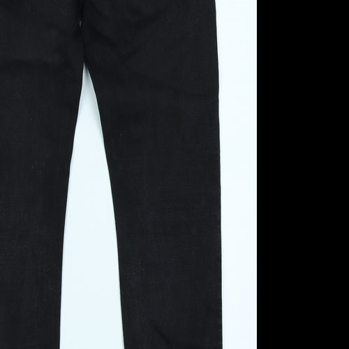 Superdry Womens Black  Denim Straight Jeans Size 30 in L30 in