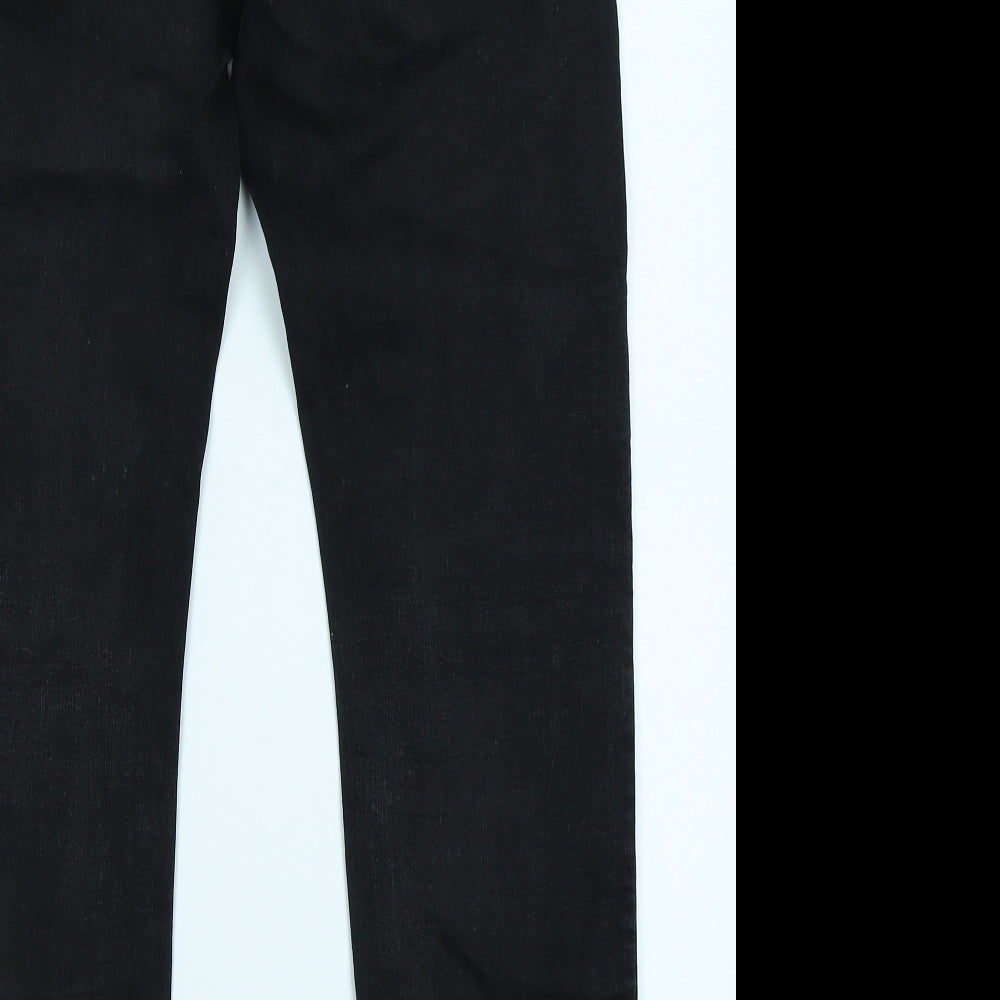 Superdry Womens Black  Denim Straight Jeans Size 30 in L30 in