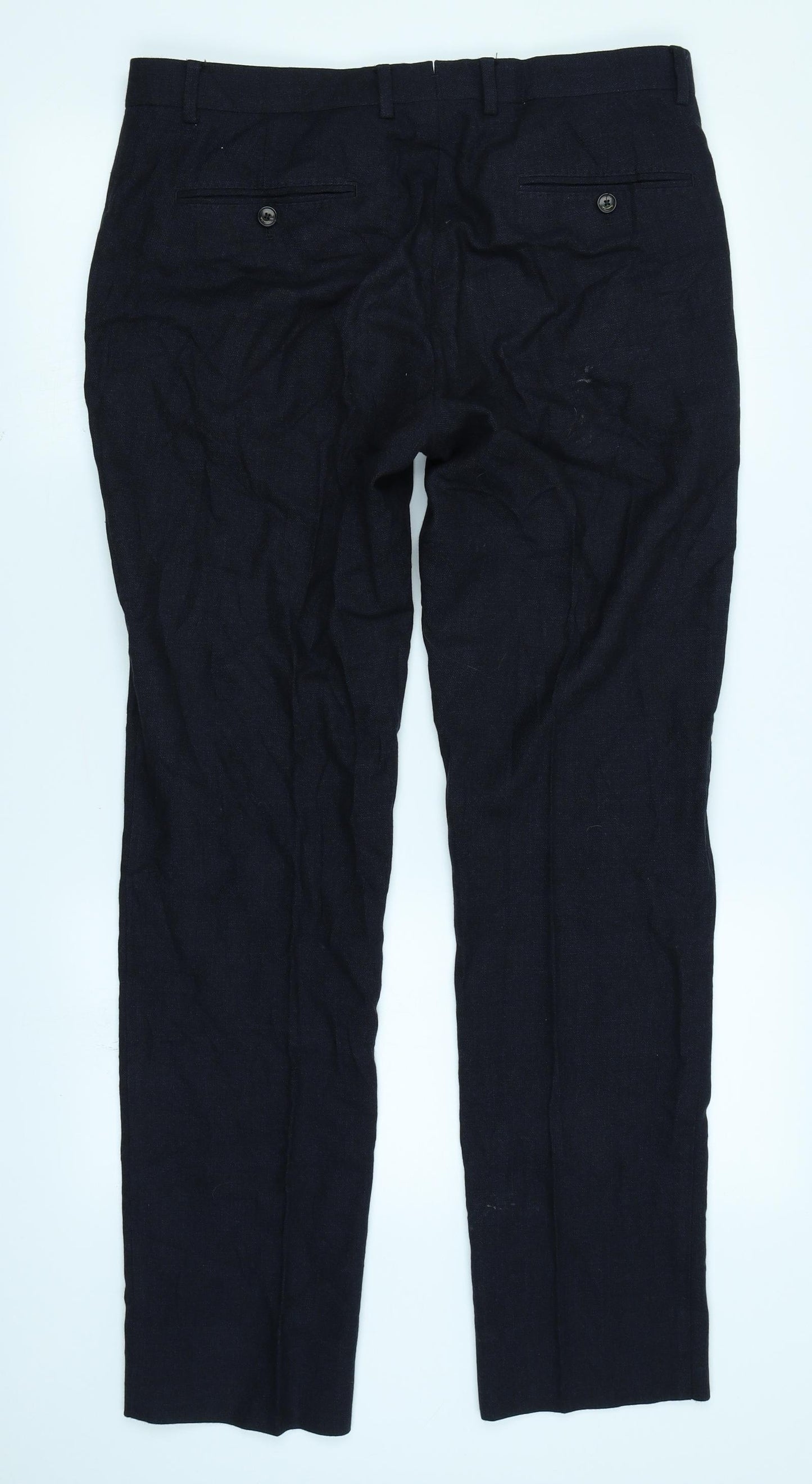 Massimo Dutti Womens Blue   Trousers  Size 14 L31 in