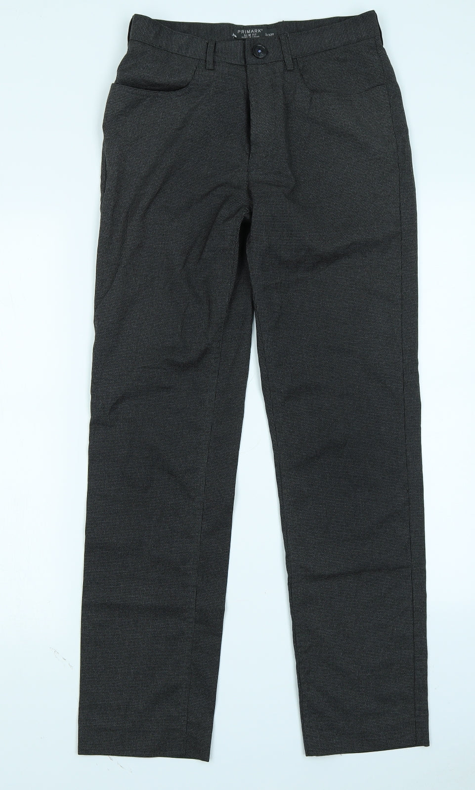 Primark Mens Grey Houndstooth  Trousers  Size 28 in L32 in
