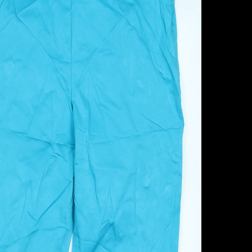 M&S Collection Womens Blue   Capri Trousers Size 16 L20 in