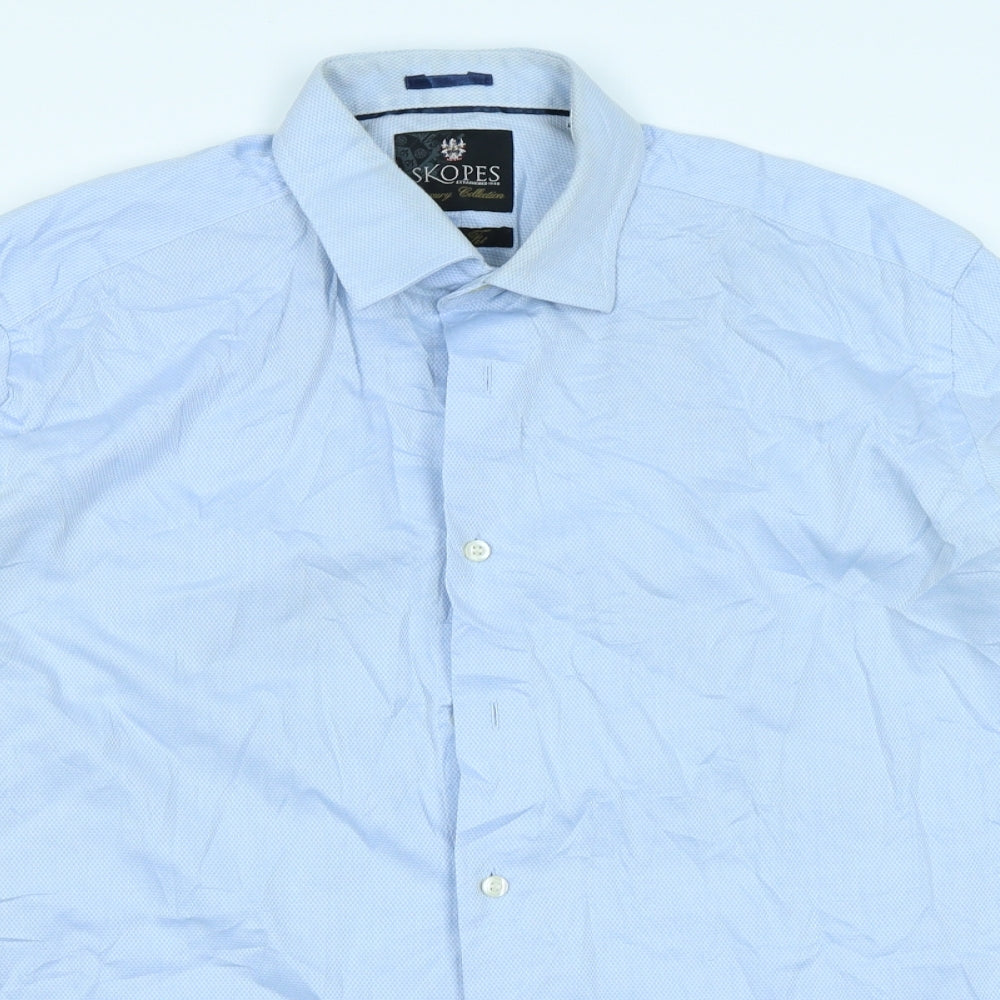 Skopes Mens Blue    Dress Shirt Size 16.5