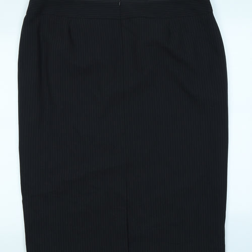 F&F Womens Black Striped  Straight & Pencil Skirt Size 20