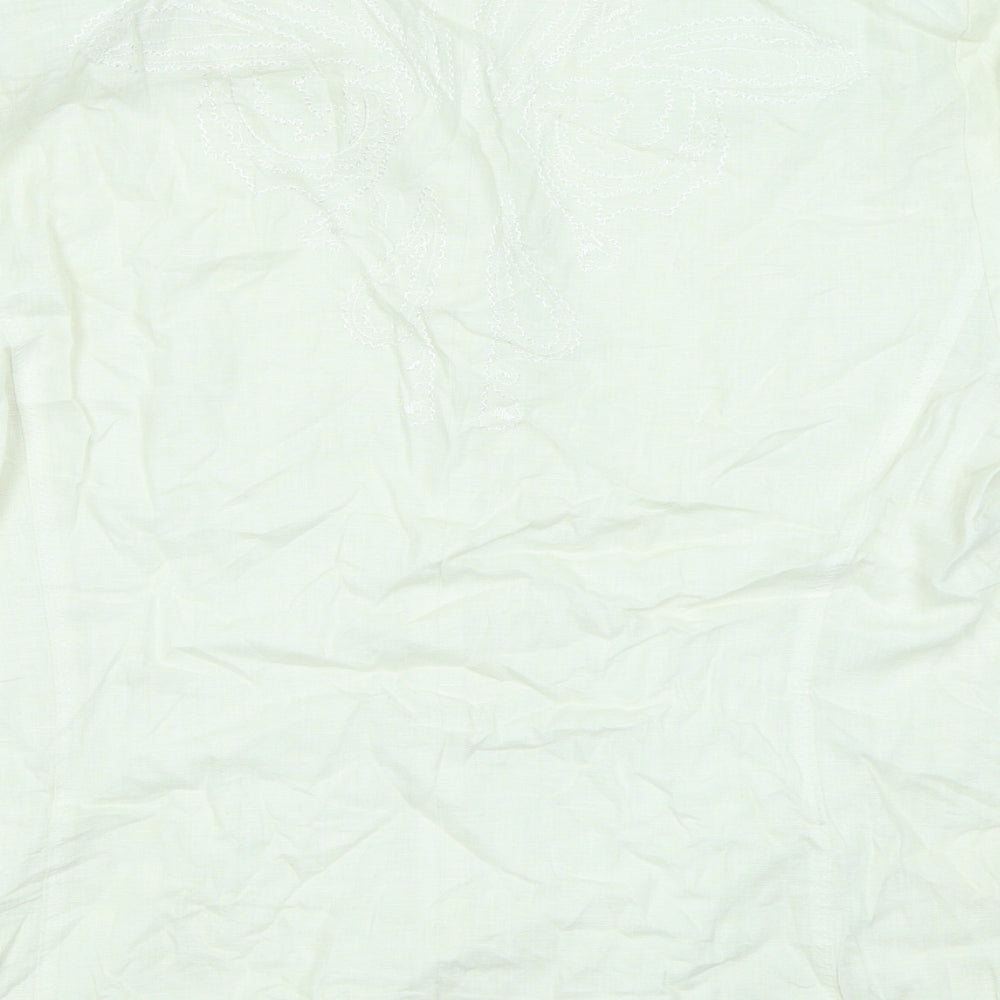 LUCIA Womens Ivory   Basic Button-Up Size 16