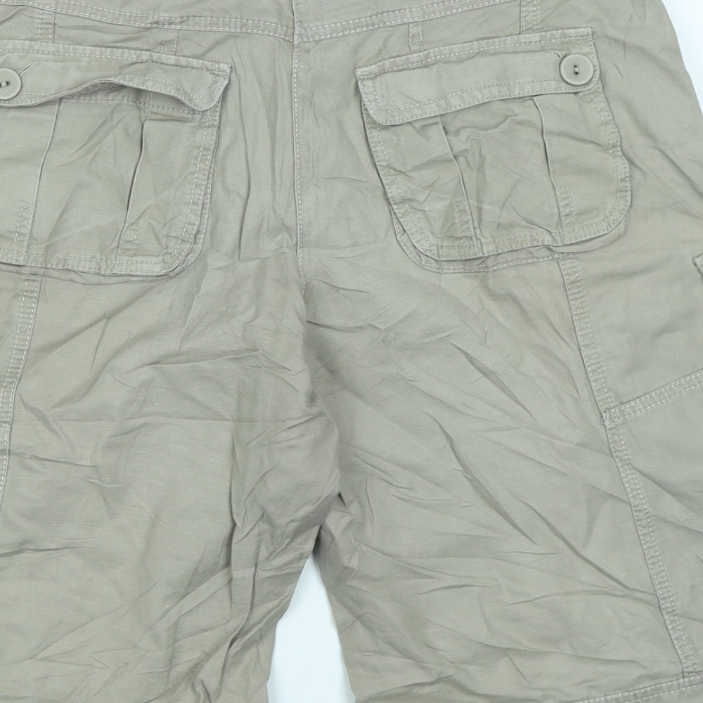 Love Linen Womens Beige   Cargo Shorts Size 12