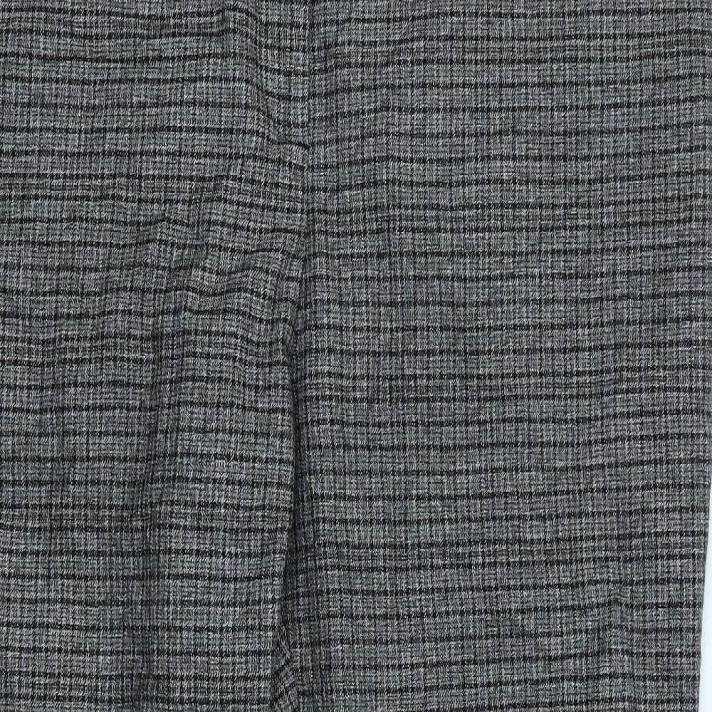 TU Womens Grey Plaid  Trousers  Size 18 L25 in