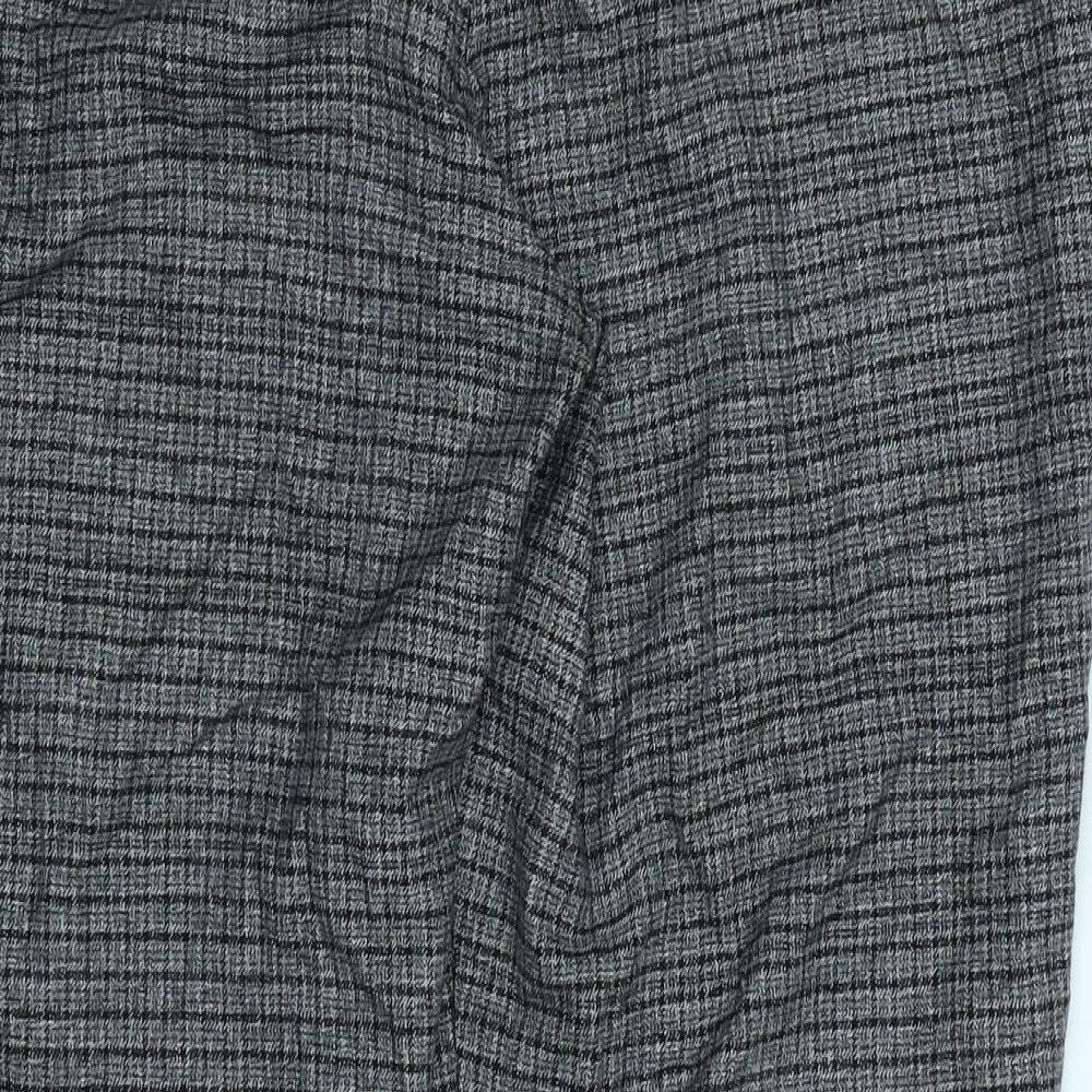 TU Womens Grey Plaid  Trousers  Size 18 L25 in