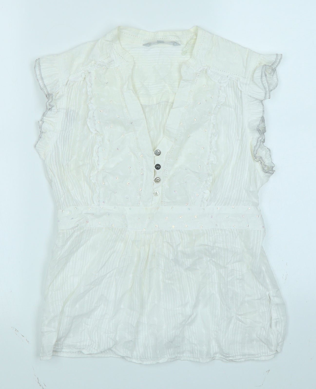 Red Herring Womens White   Basic T-Shirt Size 12