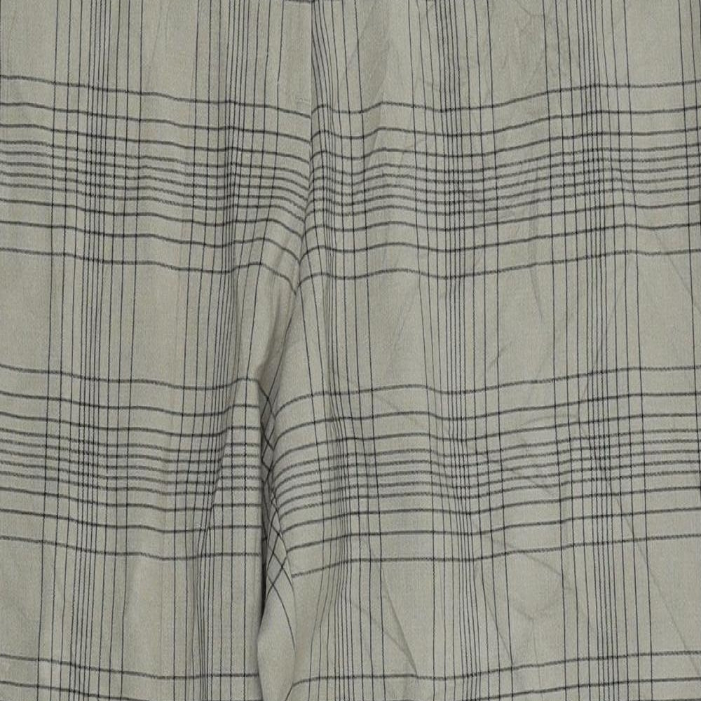 M&S Collection Womens Brown Plaid  Trousers  Size 16 L25 in