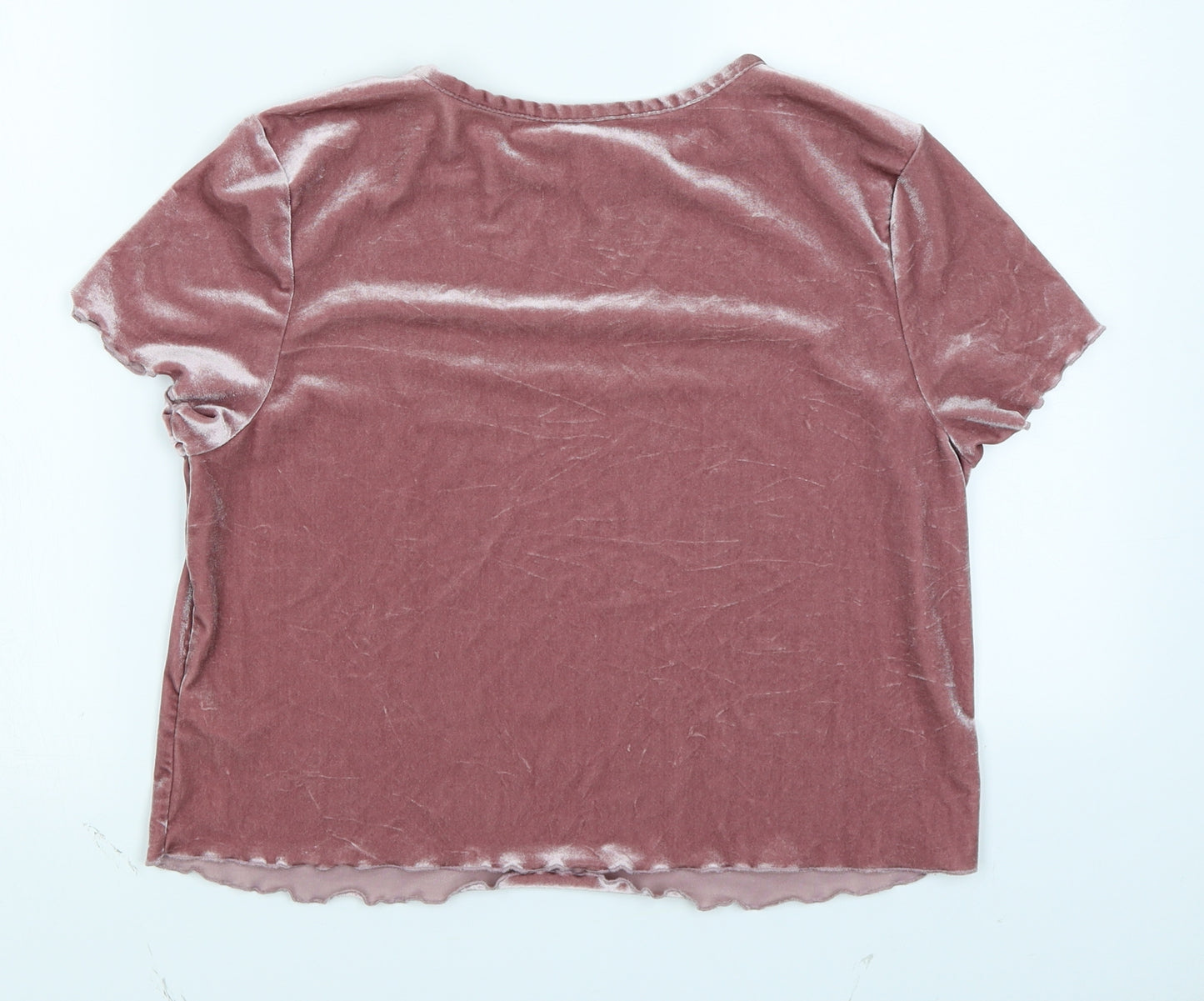 Topshop Womens Pink   Cropped T-Shirt Size 16