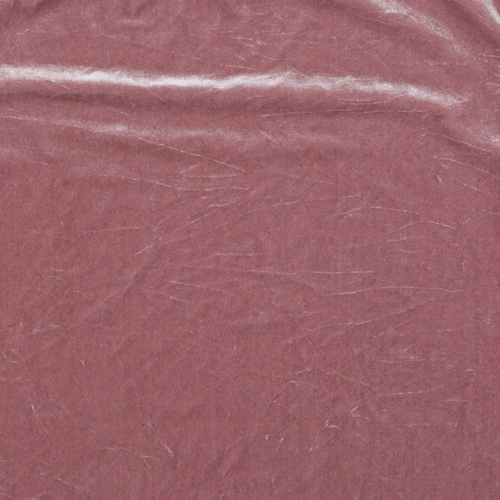 Topshop Womens Pink   Cropped T-Shirt Size 16