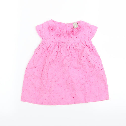 TU Girls Pink Floral  Basic T-Shirt Size 18-24 Months