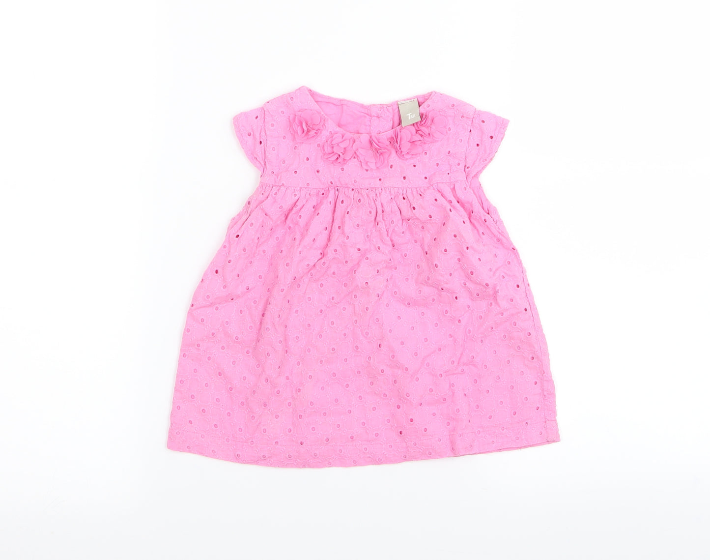 TU Girls Pink Floral  Basic T-Shirt Size 18-24 Months