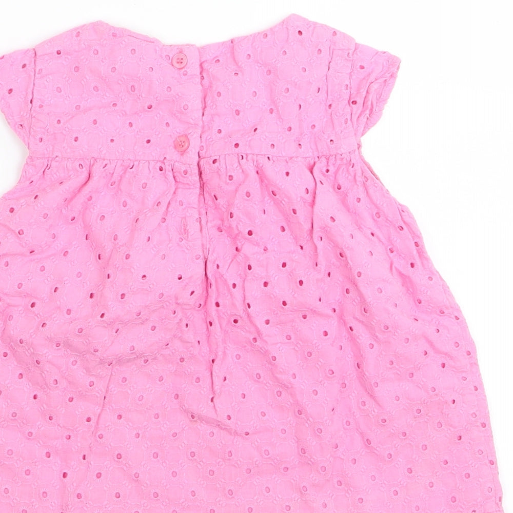 TU Girls Pink Floral  Basic T-Shirt Size 18-24 Months