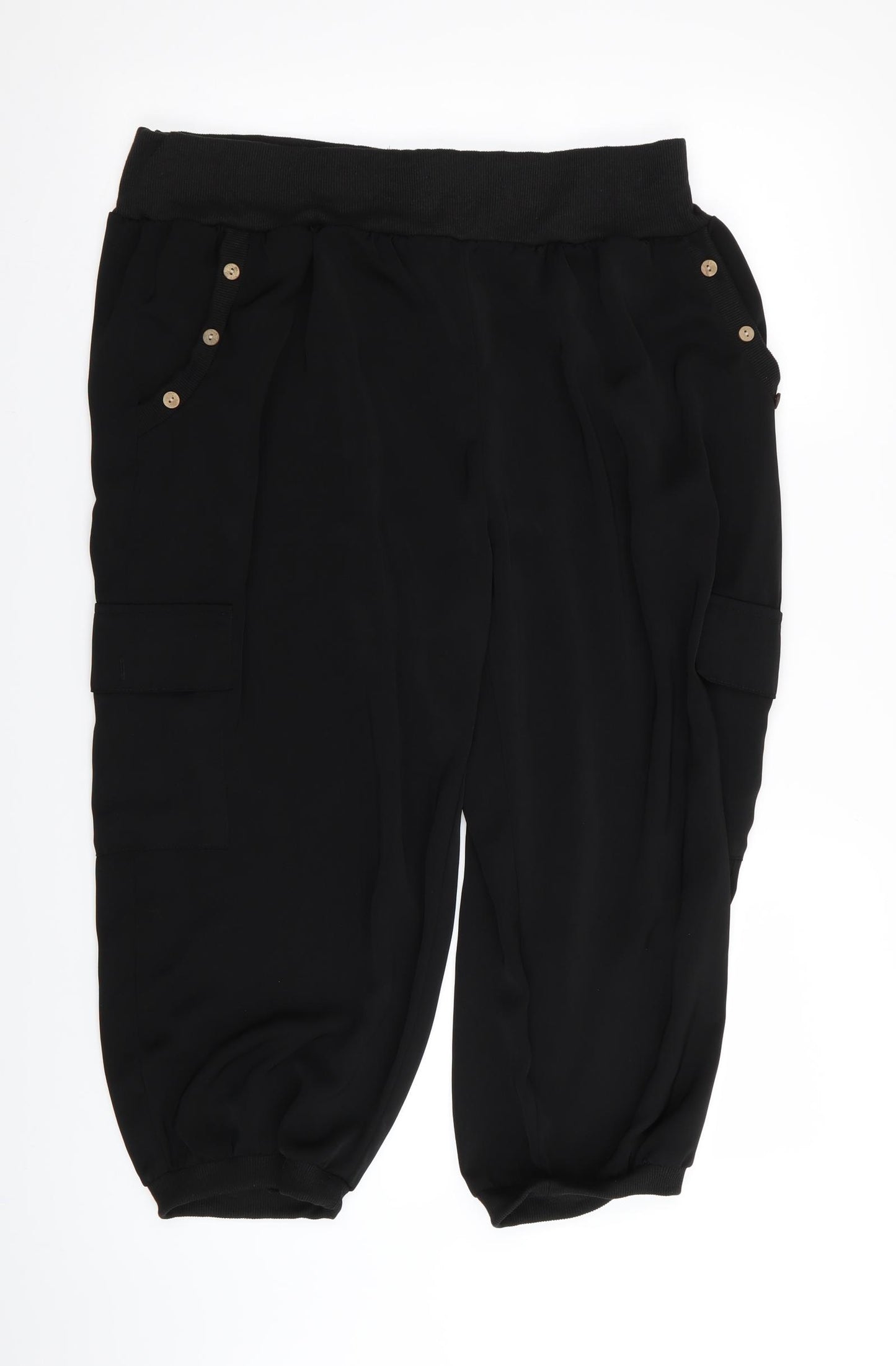Preworn Womens Black   Capri Trousers Size 2XL L22 in