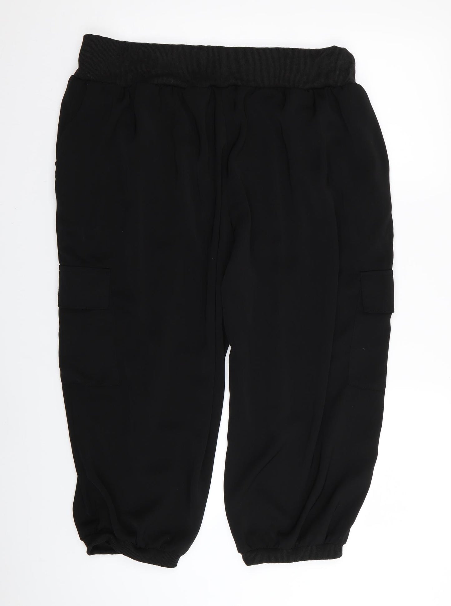 Preworn Womens Black   Capri Trousers Size 2XL L22 in