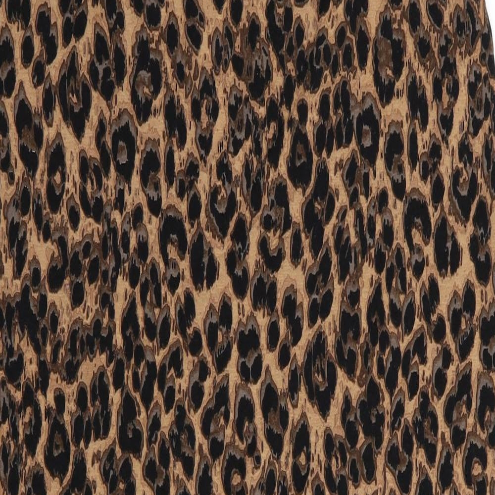 capsule Womens Brown Animal Print  Straight & Pencil Skirt Size 16  - Stretch waistband