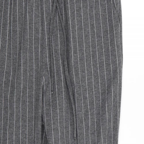 Papaya Womens Grey Striped  Trousers  Size 12 L25 in