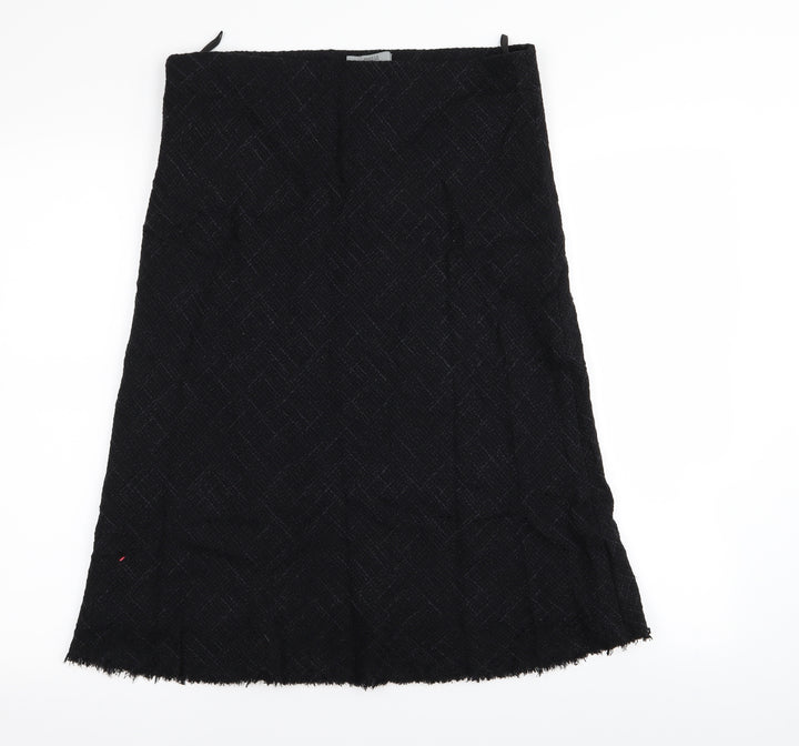 M&S Womens Black A-Line Skirt Size 12