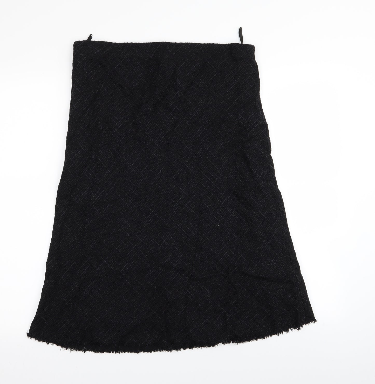 M&S Womens Black   A-Line Skirt Size 12