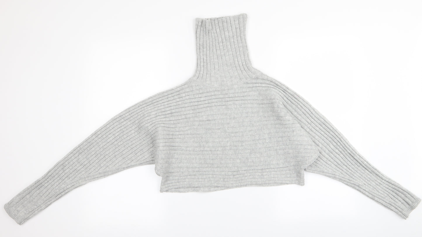 New Look Womens Grey   Pullover Jumper Size S  - crop