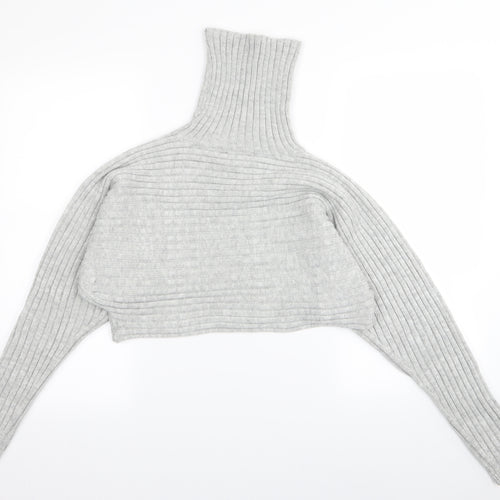 New Look Womens Grey   Pullover Jumper Size S  - crop