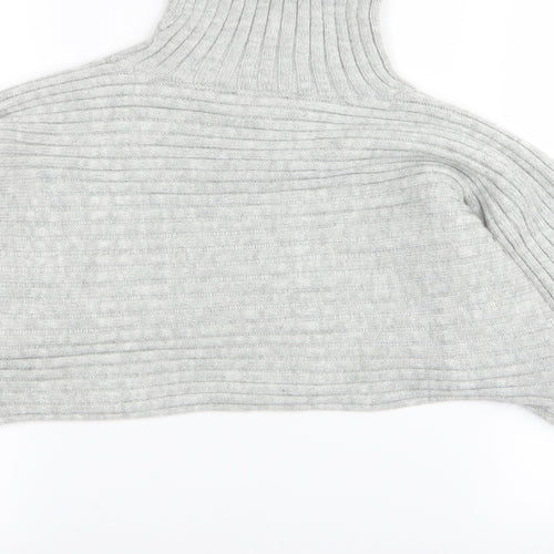 New Look Womens Grey   Pullover Jumper Size S  - crop