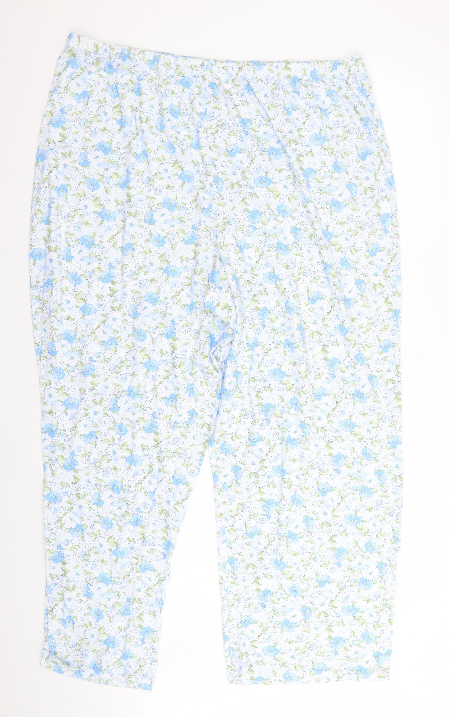 Carole Hochman sleepwear Womens Blue Floral  Babydoll Pyjama Pants Size 2XL