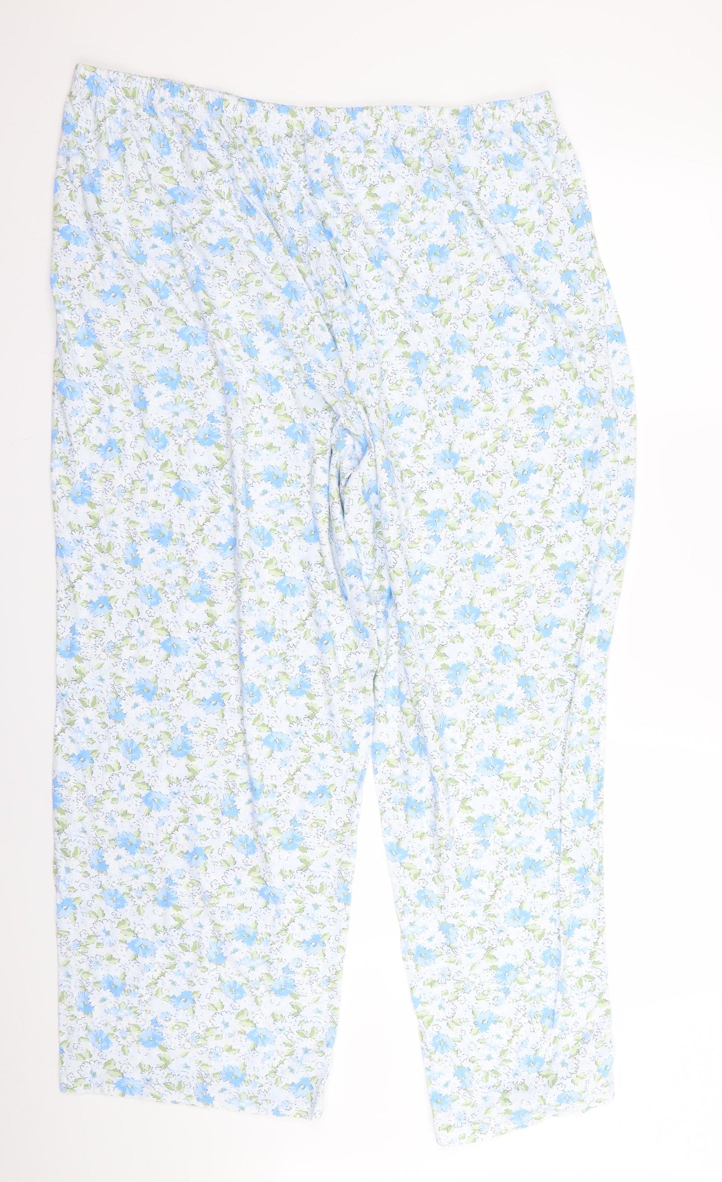 Carole Hochman sleepwear Womens Blue Floral  Babydoll Pyjama Pants Size 2XL
