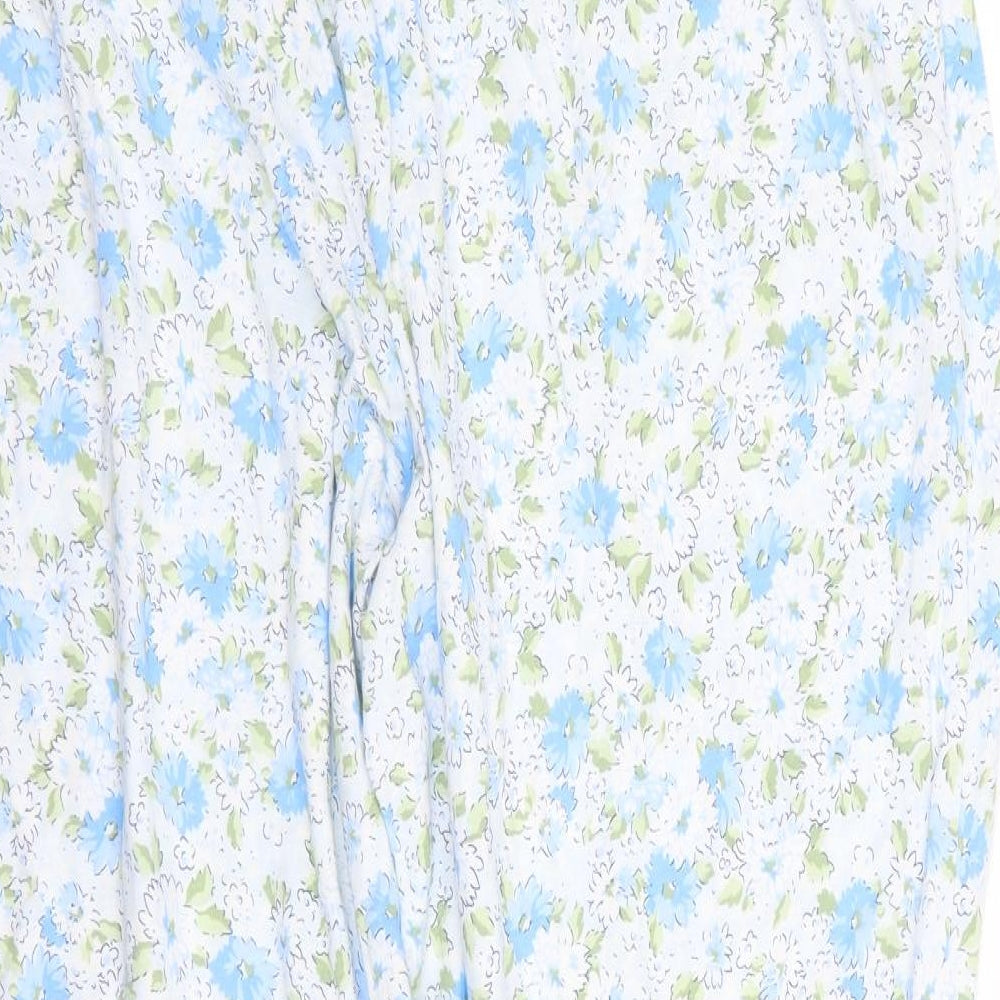 Carole Hochman sleepwear Womens Blue Floral  Babydoll Pyjama Pants Size 2XL