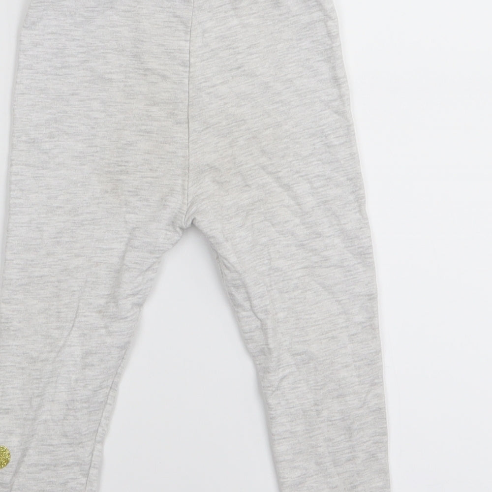 so cute Girls Grey   Jogger Leggings Size 9-12 Months  - LEGGINGS