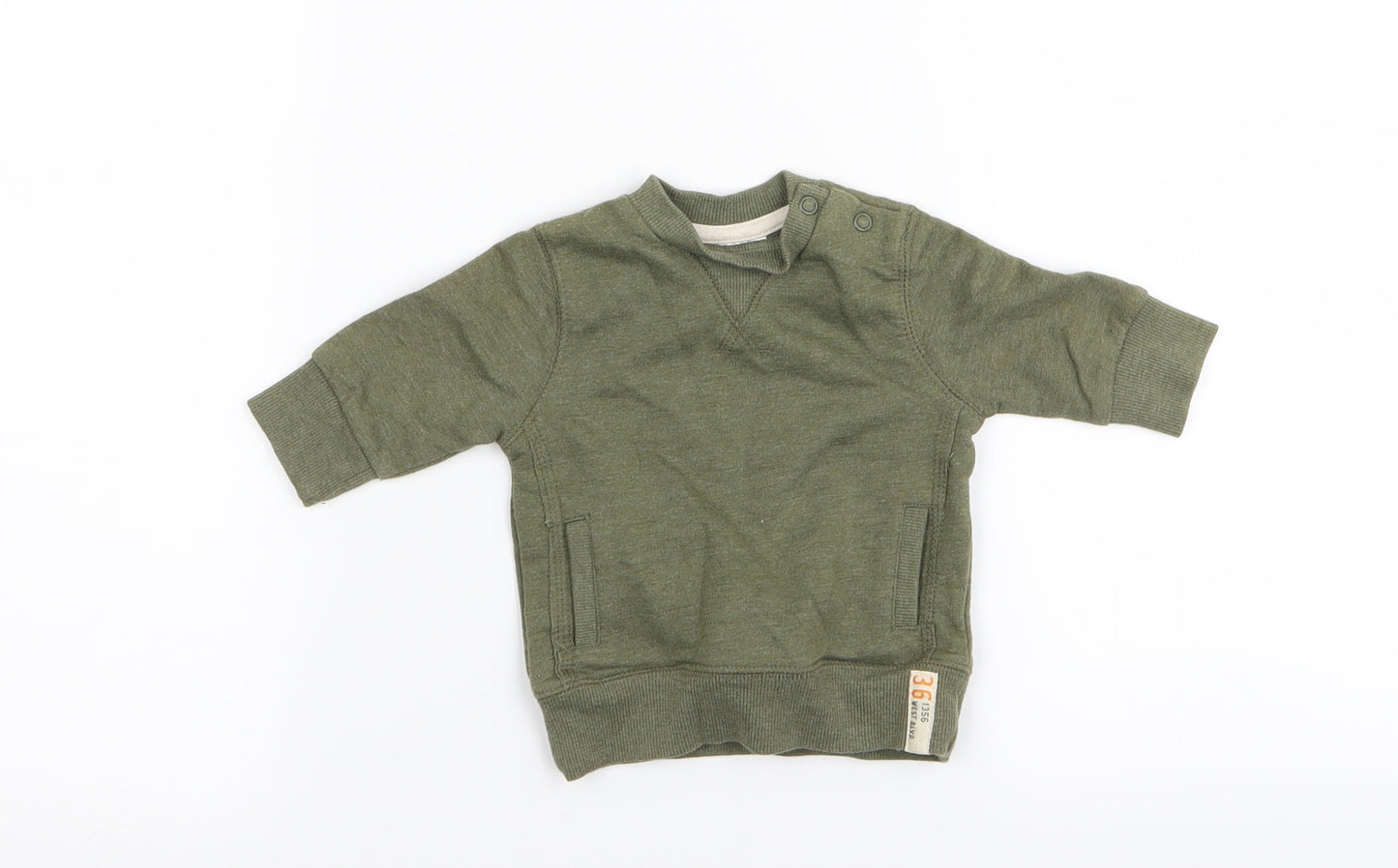 F&F Boys Green   Pullover Jumper Size 0-3 Months