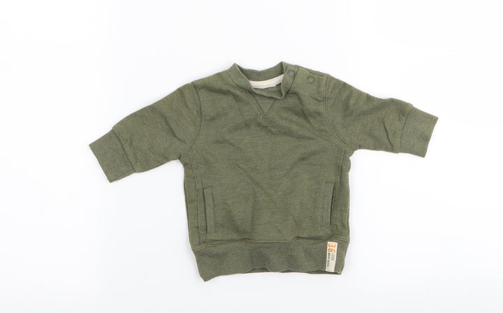 F&F Boys Green   Pullover Jumper Size 0-3 Months