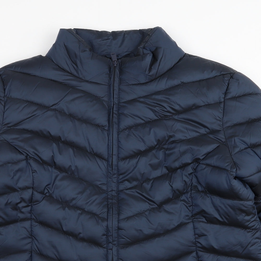 Peacocks Womens Blue   Puffer Jacket Coat Size 12
