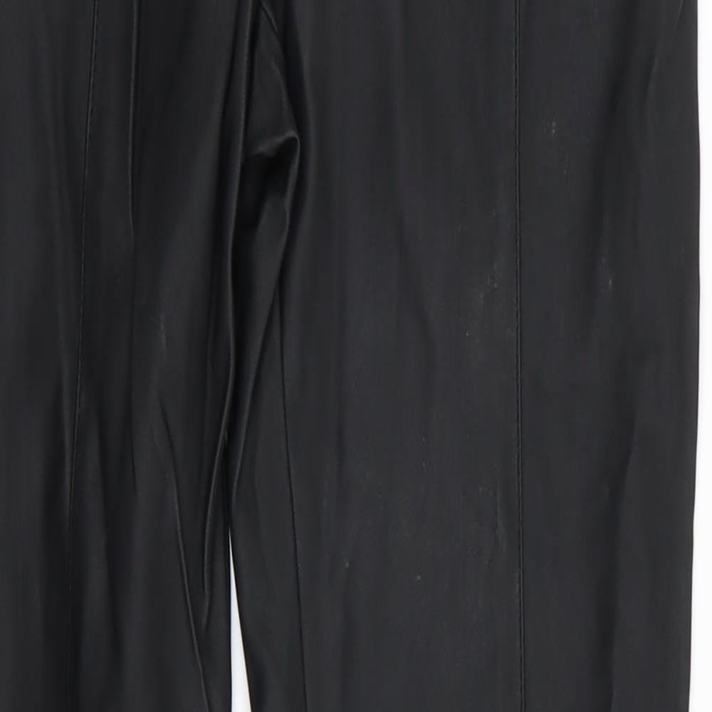 Primark Womens Black   Trousers  Size 6 L31 in - Leather Trousers