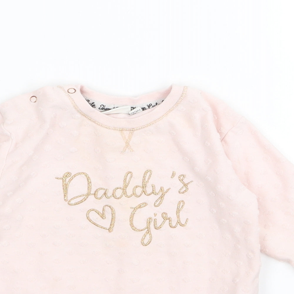 River Island Girls Pink   Pullover Jumper Size 6-9 Months