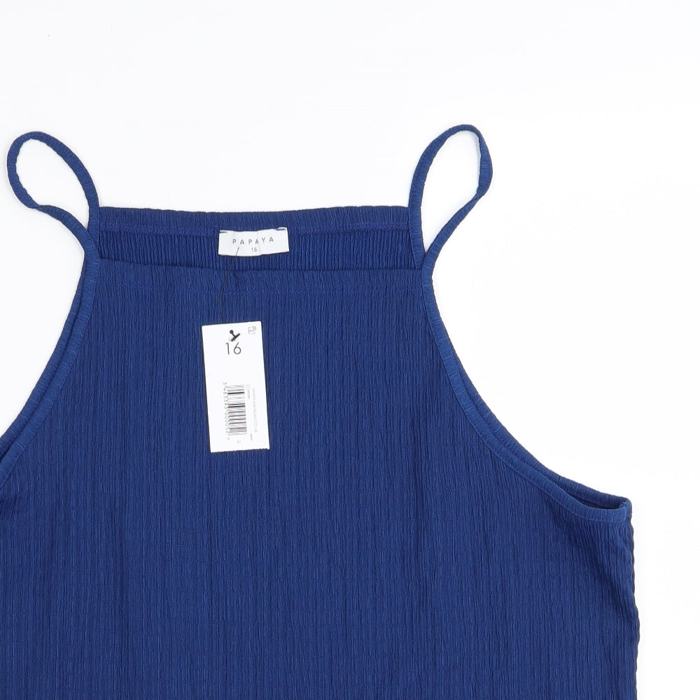 Papaya Womens Blue   Camisole Tank Size 16