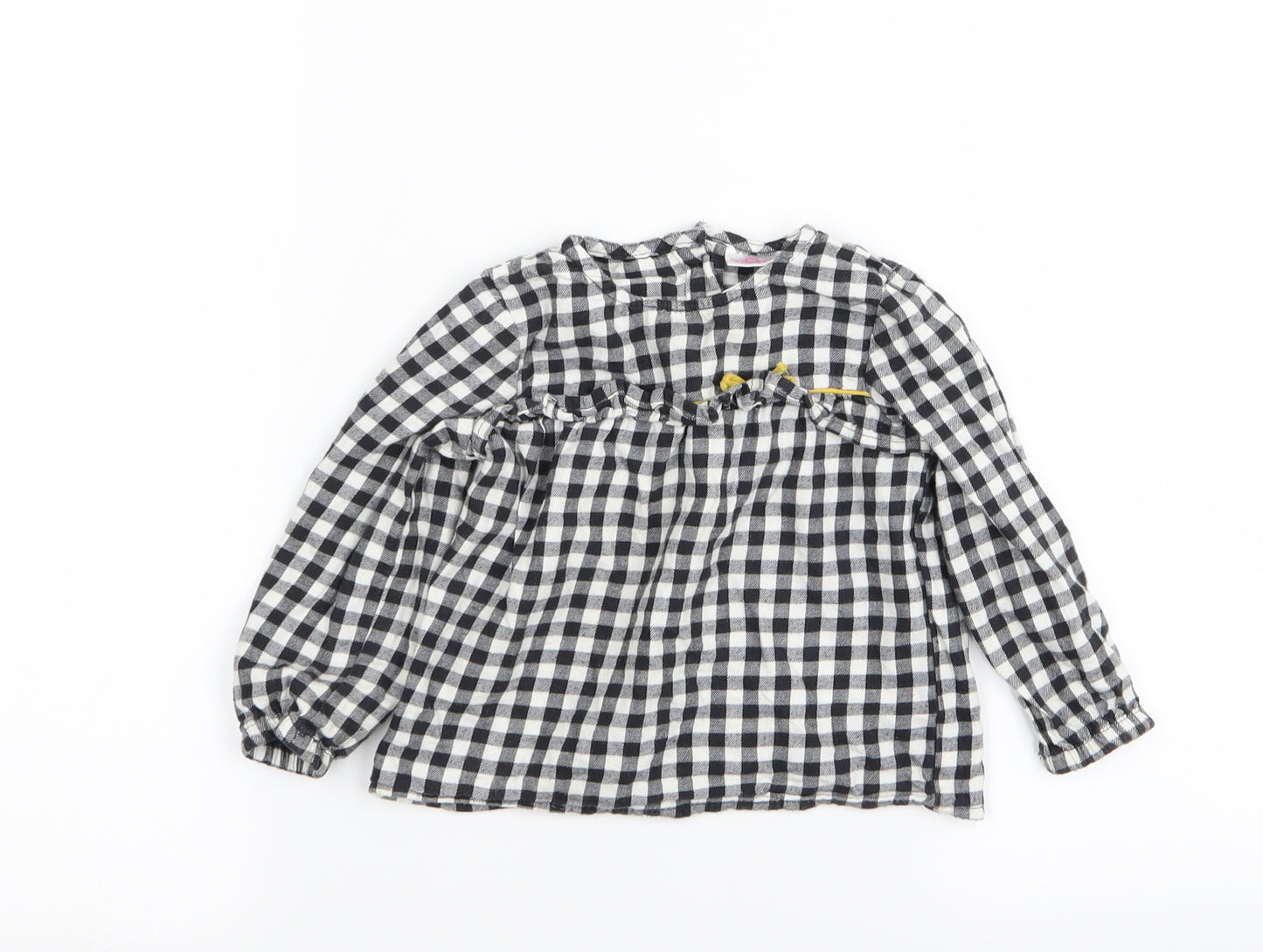 so cute Girls Multicoloured Check  Basic Blouse Size 9-12 Months