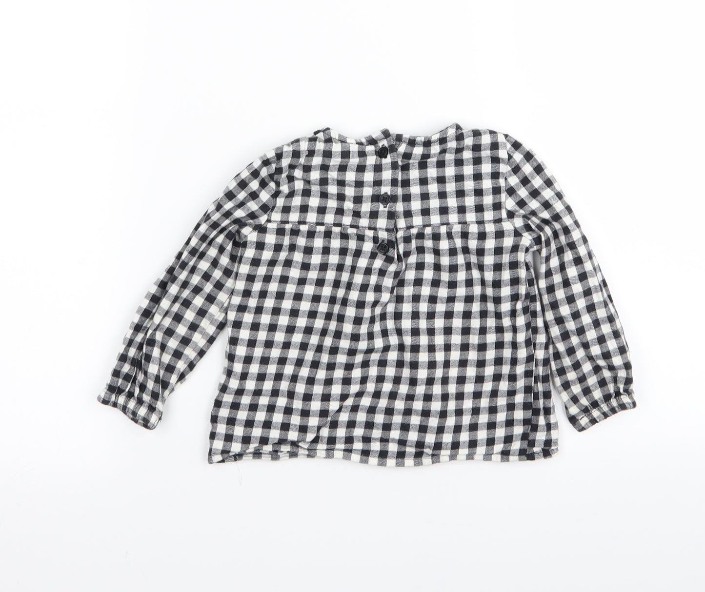 so cute Girls Multicoloured Check  Basic Blouse Size 9-12 Months