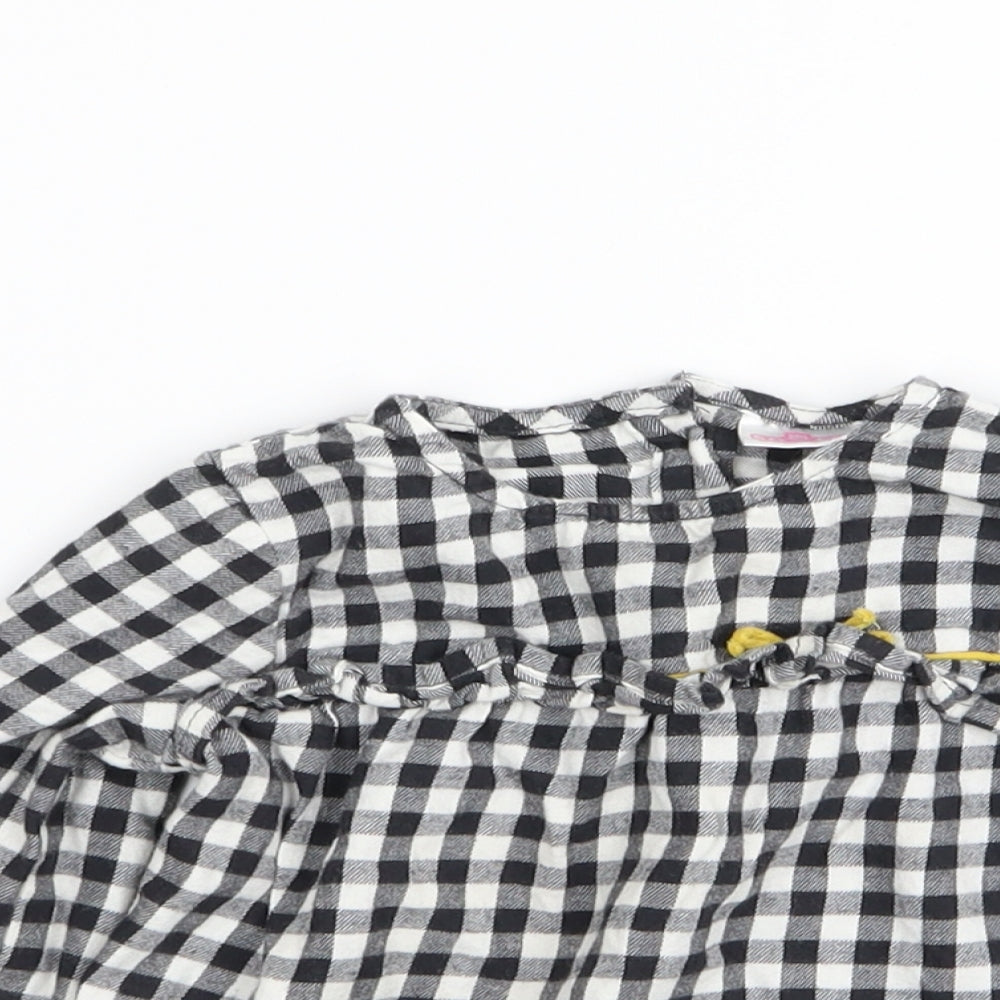 so cute Girls Multicoloured Check  Basic Blouse Size 9-12 Months