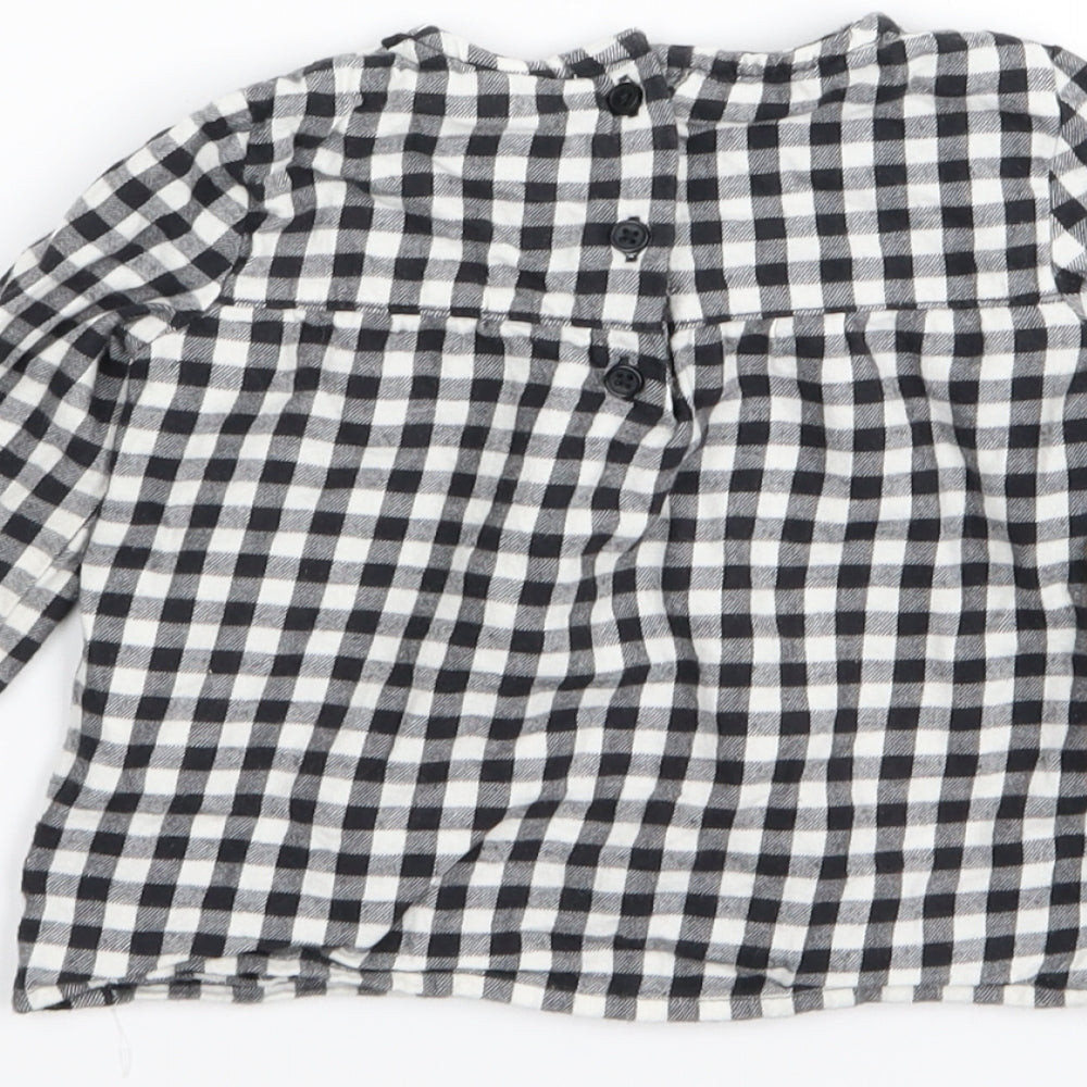 so cute Girls Multicoloured Check  Basic Blouse Size 9-12 Months