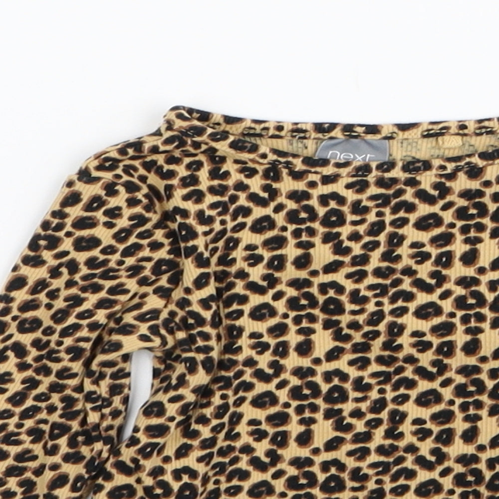 NEXT Girls Multicoloured Animal Print  Basic T-Shirt Size 9-12 Months