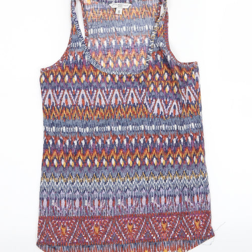 New Look Womens Multicoloured Geometric  Basic Tank Size 8