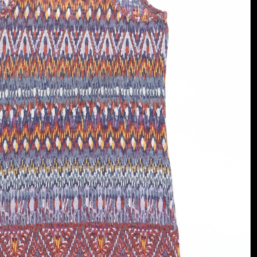 New Look Womens Multicoloured Geometric  Basic Tank Size 8