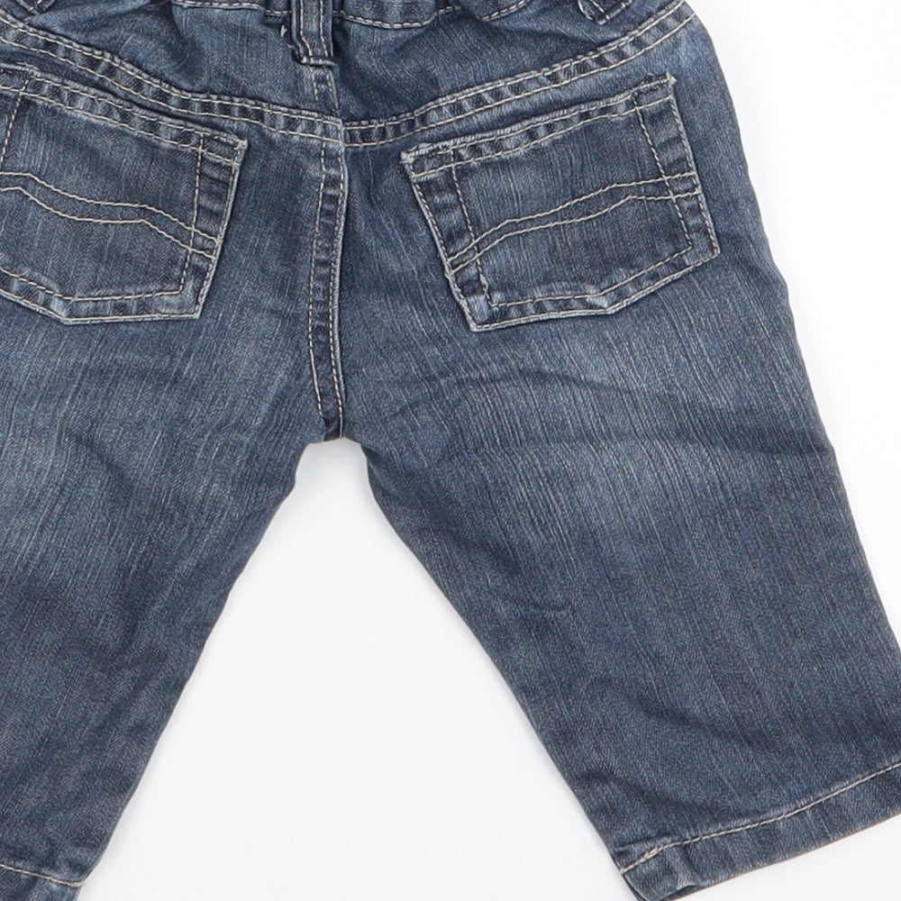 Preworn Boys Blue   Cargo Jeans Size 6-9 Months