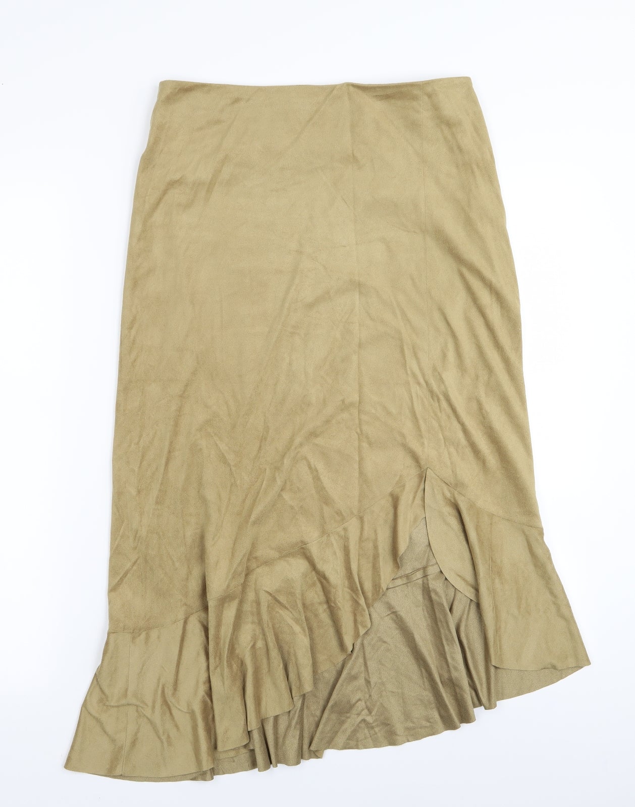 Per Una Womens Gold   A-Line Skirt Size 12