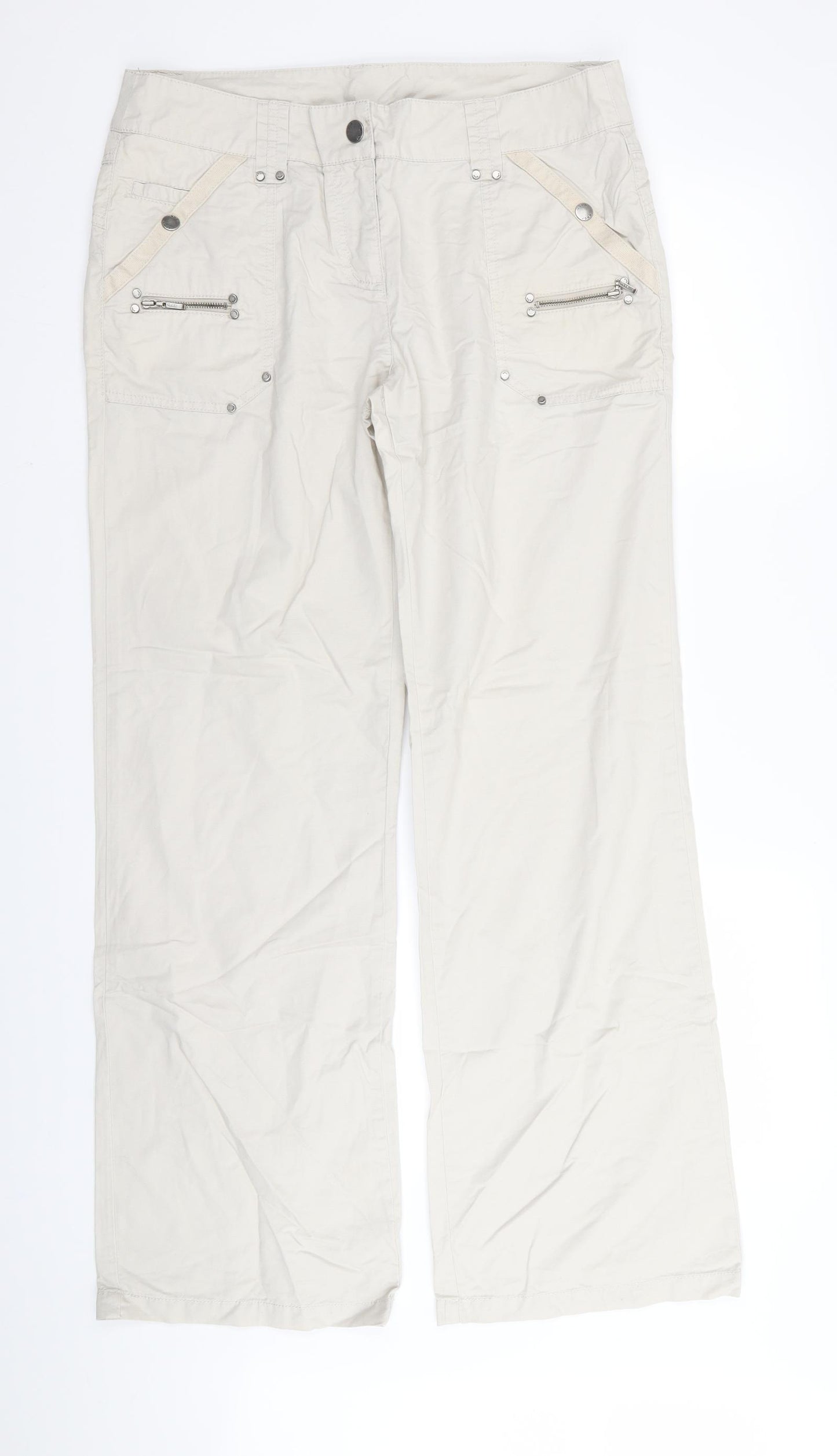 RJR.John Rocha Womens Beige   Trousers  Size 14 L32 in